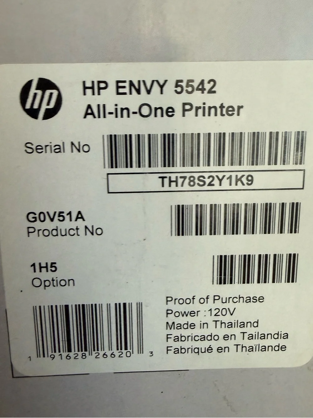 NEW HP ENVY 5542 Wireless All-in-One Printer Scanner Copier Photo Printer NIB